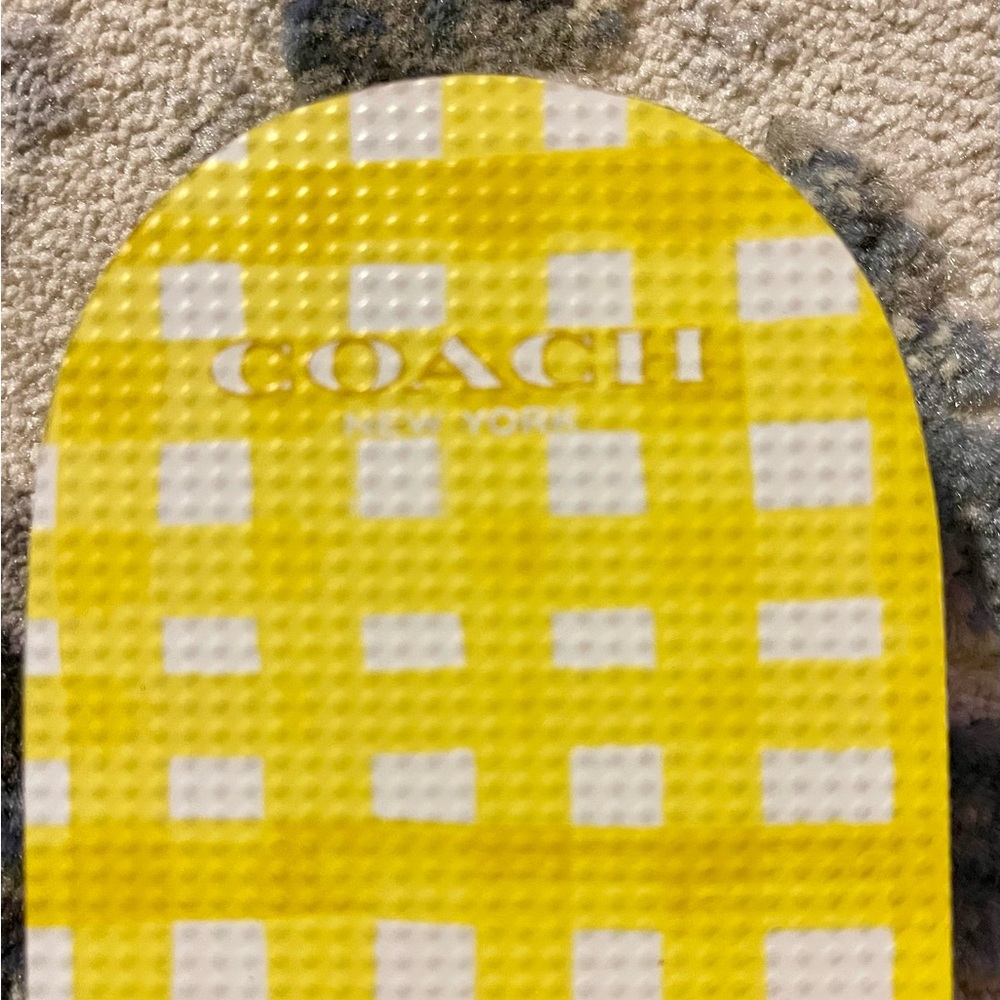 Coach Yellow Flip Flops - Picture 3 of 5